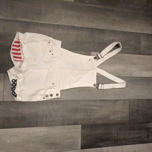 White American Flag Overalls